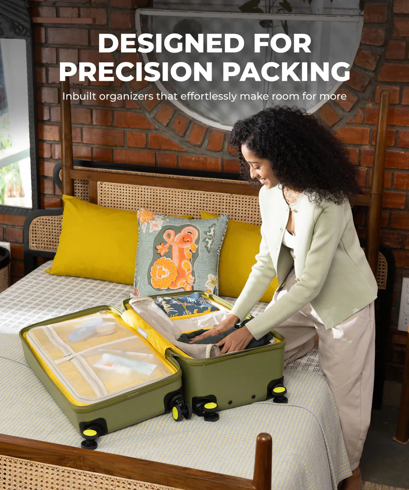 Front-Access Hard-Shell Suitcase – TSA Lock, Spinner Wheels, Business Travel Luggage