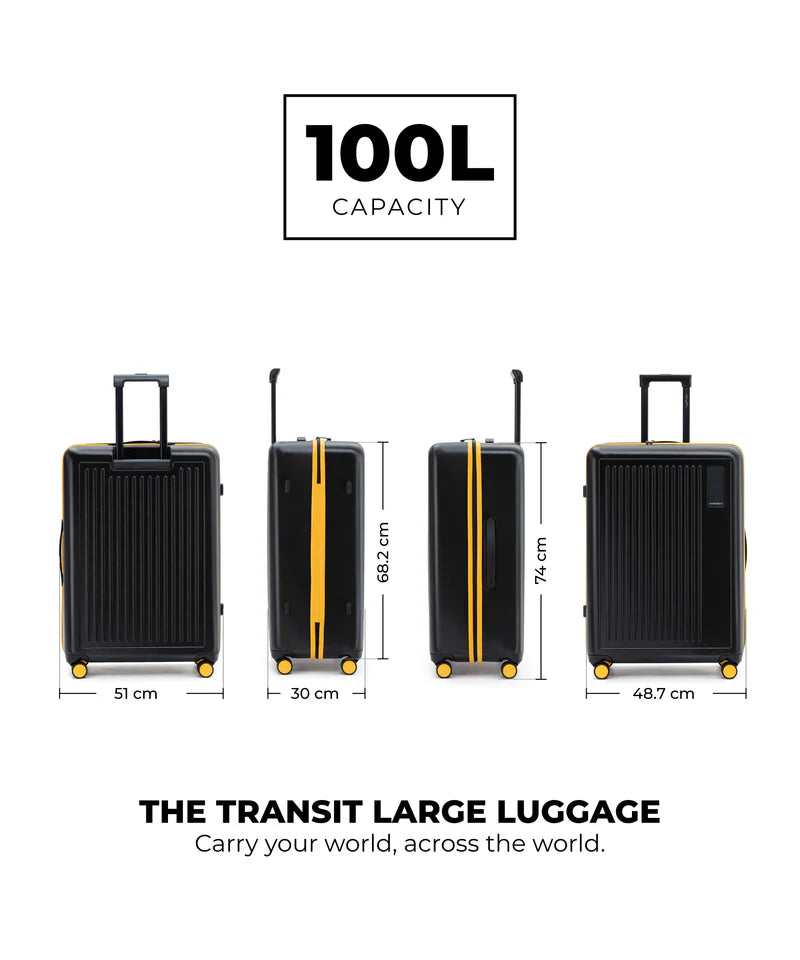 Large Hard-Shell Suitcase – TSA Lock, 360° Spinner Wheels, Lightweight Check-In Luggage