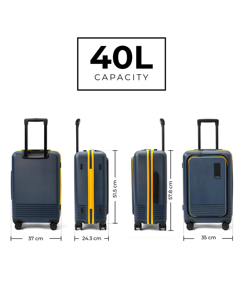 Front-Access Cabin Suitcase – Carry-On Luggage with Laptop Compartment