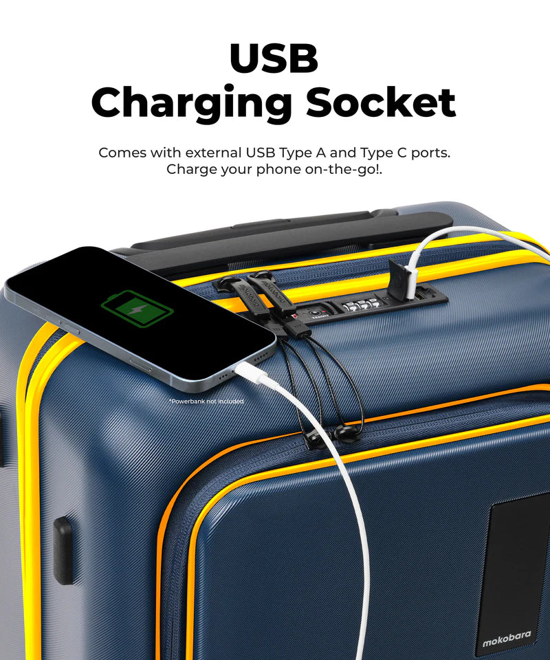 Front-Access Cabin Suitcase – Carry-On Luggage with Laptop Compartment