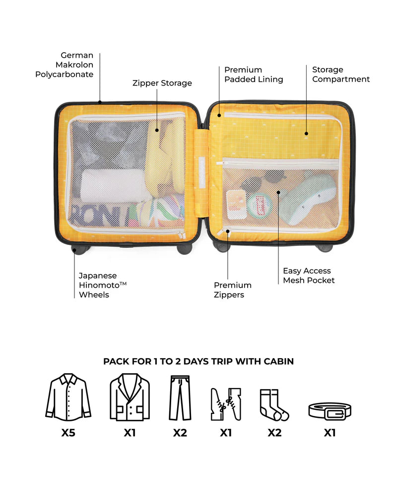 Front-Open Trunk Suitcase with Laptop Compartment – TSA Lock & Spinner Wheels