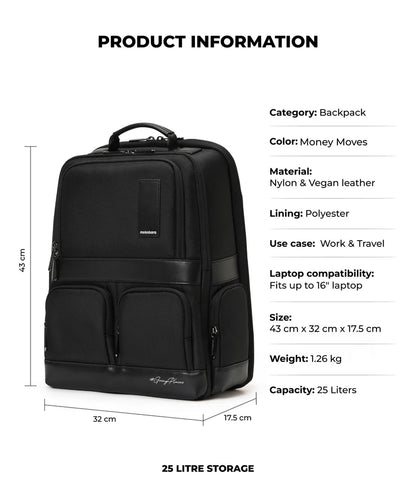Professional Work Backpack – Laptop Safe, Smart Storage & Premium Design