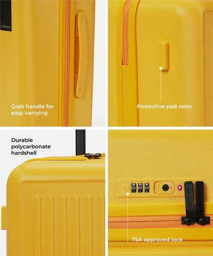 Hard-Shell Luggage Set (3-Piece) – TSA Lock, 360° Spinner Wheels, Lightweight Travel Suitcases