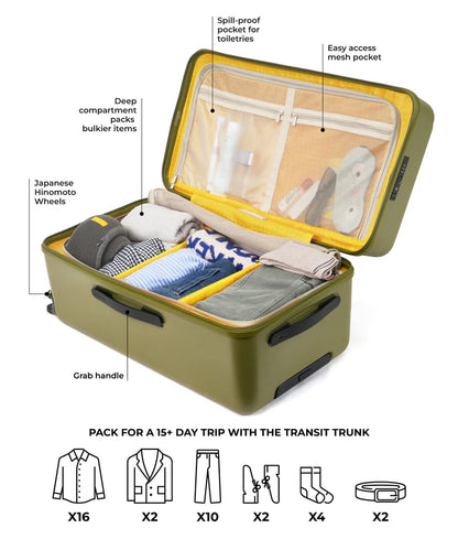 Front-Access Hard-Shell Suitcase – TSA Lock, Spinner Wheels, Business Travel Luggage