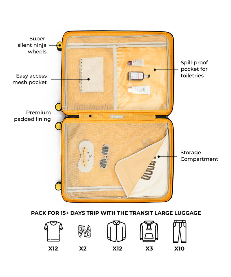 Large Hard-Shell Suitcase – TSA Lock, 360° Spinner Wheels, Lightweight Check-In Luggage