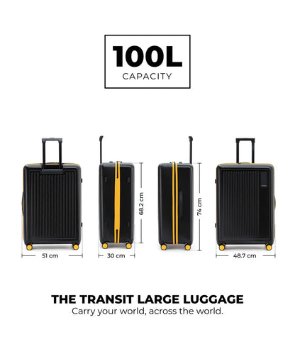 Large Hard-Shell Suitcase – TSA Lock, 360° Spinner Wheels, Lightweight Check-In Luggage