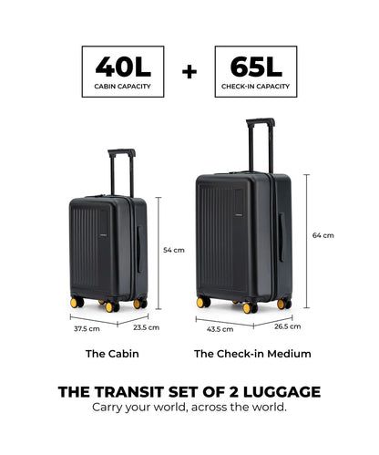 Premium Hard-Shell Luggage Set (2-Piece) – TSA Lock, 360° Spinner Wheels, Lightweight Travel Suitcases